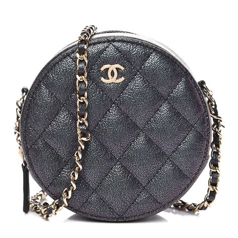 Chanel round clutch with chain